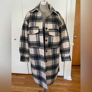 H&M plaid shacket